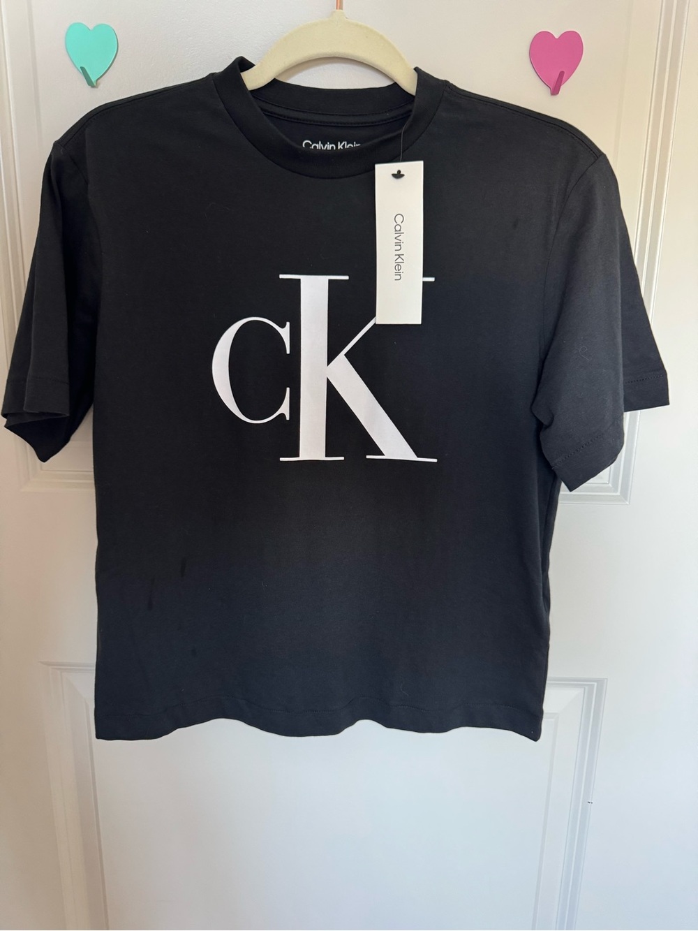 Calvin Klein Black Tee with White CK Logo